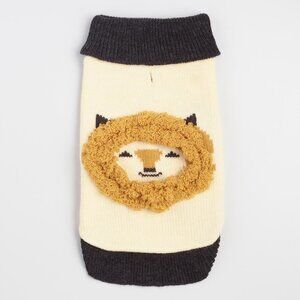 NWT size SMALL dog NEW sweater WORLD MARKET knit pet LION yellow fall warm cute
